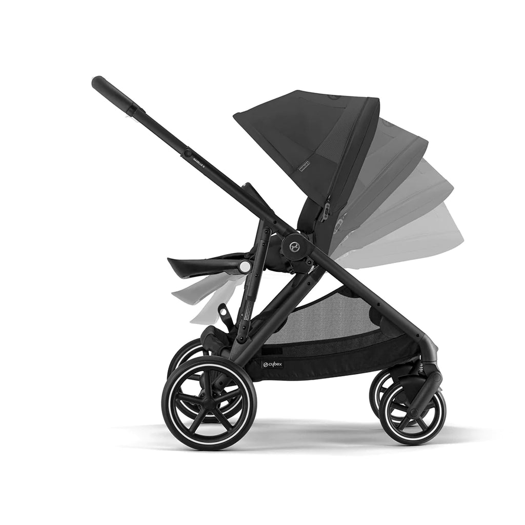 CYBEX Gazelle S Twin Pushchair - Moon Black - Strollers - The Baby Service - Recline
