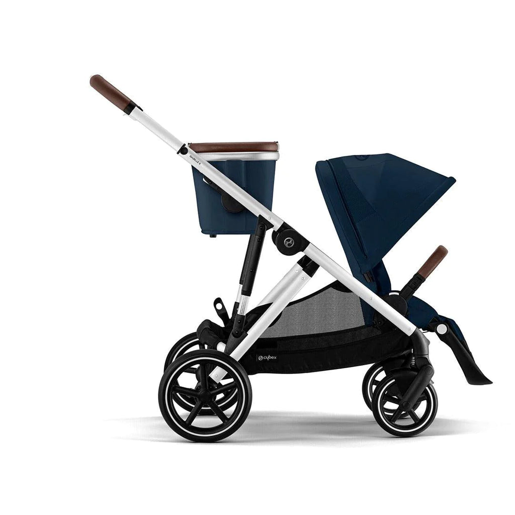 CYBEX Gazelle S Twin Pushchair - Ocean Blue - Stroller - The Baby Service - Shopping Basket