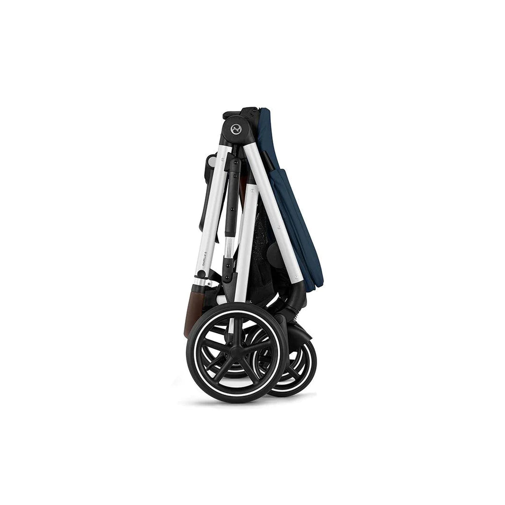 CYBEX Gazelle S Twin Pushchair - Ocean Blue - Stroller - The Baby Service - Folded