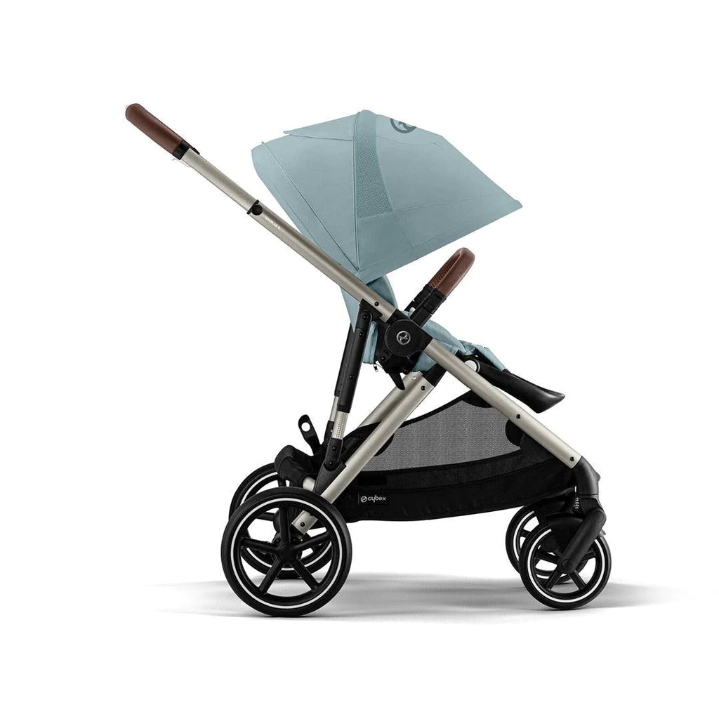CYBEX Gazelle S Double Pushchair - Sky Blue - The Baby Service - Side