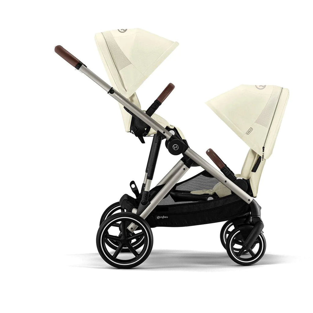 CYBEX Gazelle S Twin Pushchair - Seashell Beige - Stroller - The Baby Service 