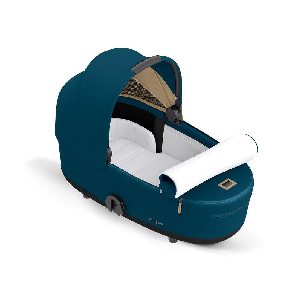 CYBEX MIOS Lux Carrycot Plus - Mountain Blue - Pushchair - The Baby Service - Open