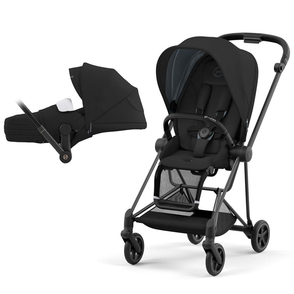 CYBEX MIOS Pushchair - Stroller - Deep Black - The Baby Service - Matt Black Lite Cot