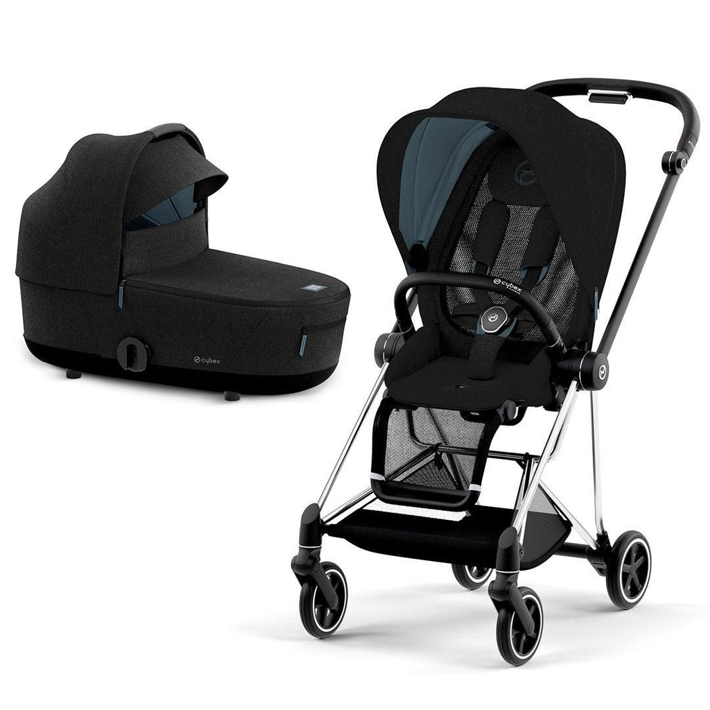 CYBEX MIOS Pushchair - Stardust Black - Stroller - The Baby Service - Chrome - Lux Cot