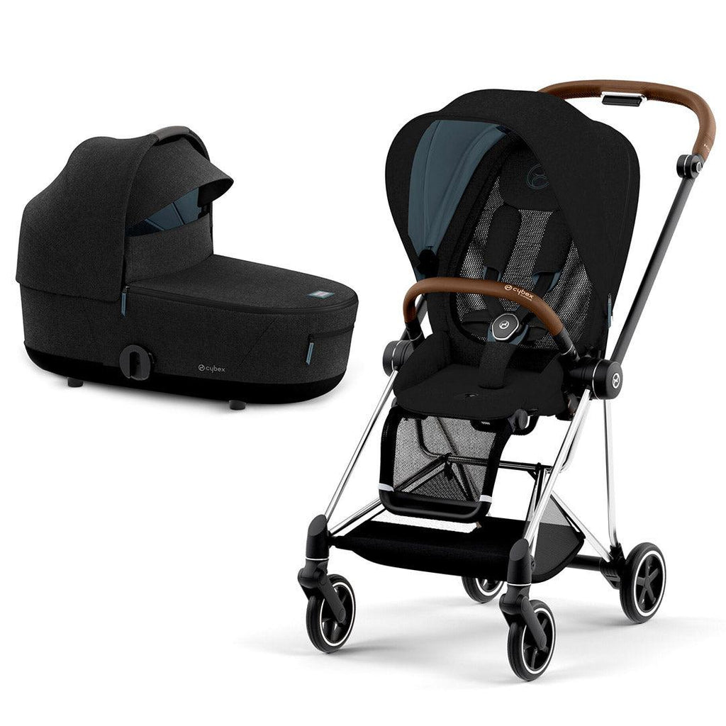 CYBEX MIOS Pushchair - Stardust Black - Stroller - The Baby Service - Chrome Brown - Lux Cot