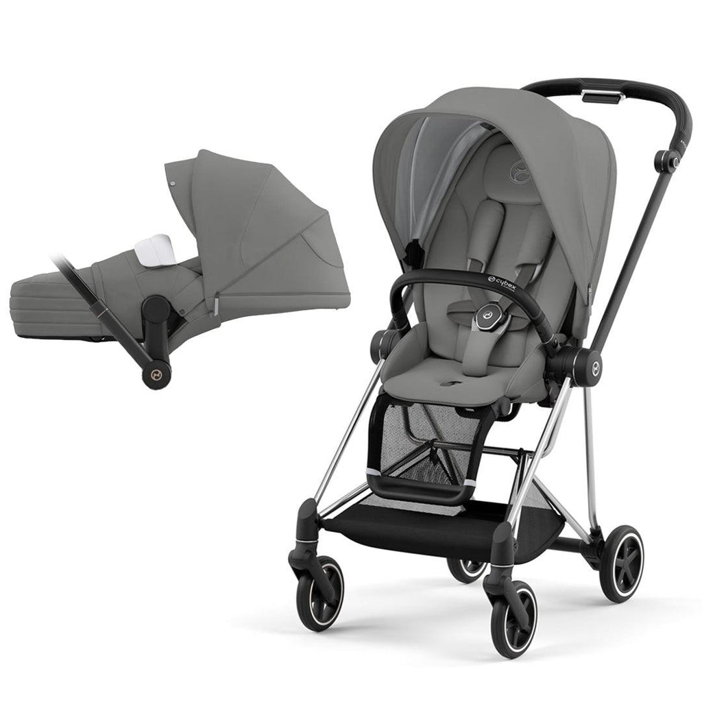 CYBEX MIOS Pushchair - Soho Grey - Stroller - The Baby Service - Chrome - Lite Cot