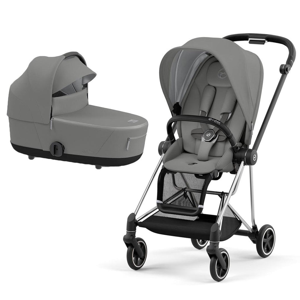 CYBEX MIOS Pushchair - Soho Grey - Stroller - The Baby Service - Chrome Black - Lux Cot