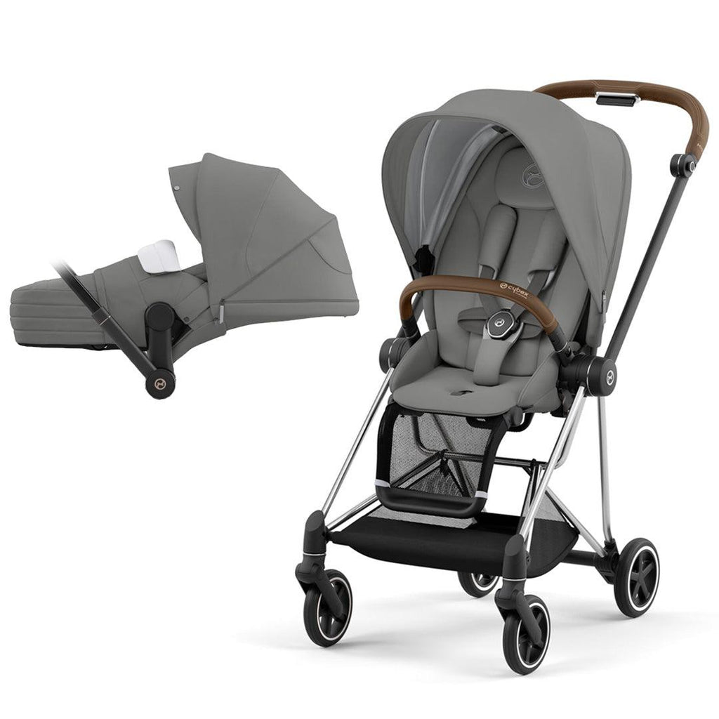 CYBEX MIOS Pushchair - Soho Grey - Stroller - The Baby Service - Chrome Brown - Lite Cot