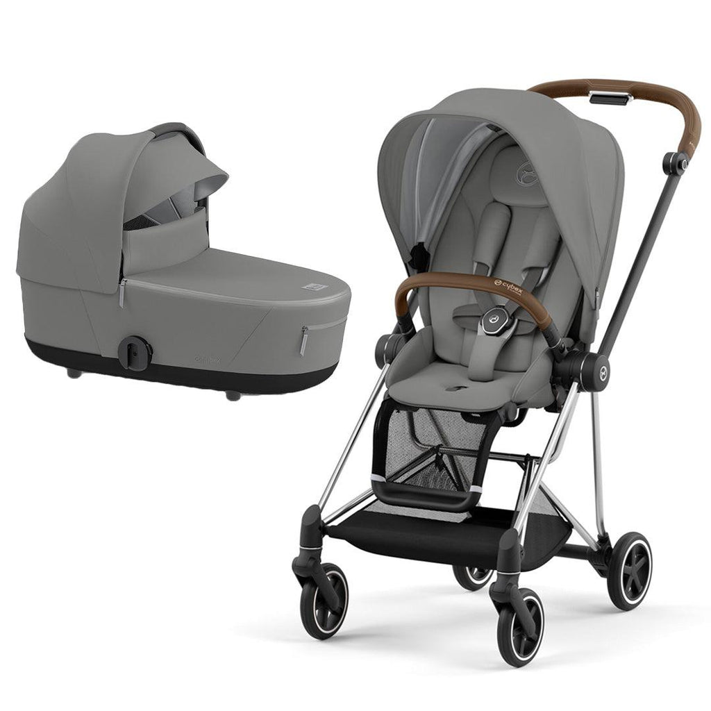 CYBEX MIOS Pushchair - Soho Grey - Stroller - The Baby Service - Chrome Brown - Lux Cot