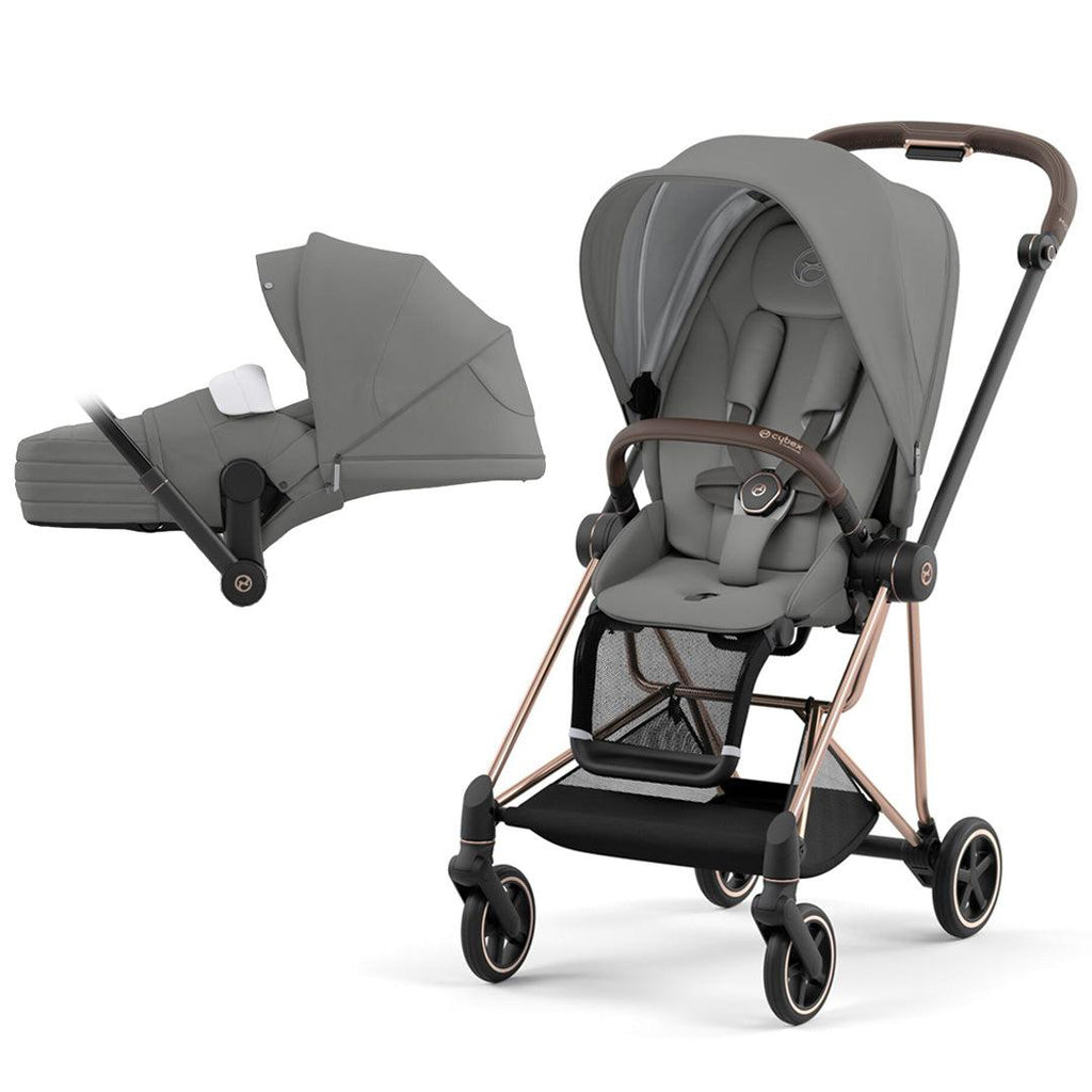 CYBEX MIOS Pushchair - Soho Grey - Stroller - The Baby Service - Rose Gold - Lite Cot