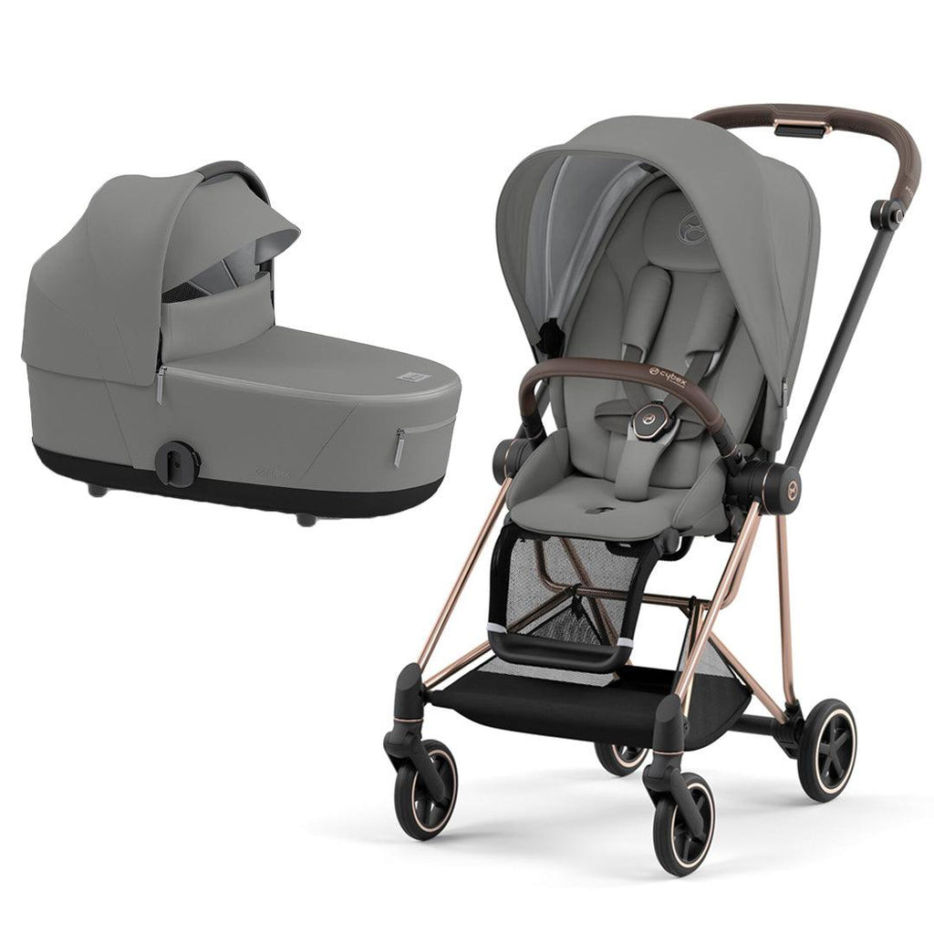 CYBEX MIOS Pushchair - Soho Grey - Stroller - The Baby Service - Rose Gold - Lux Cot