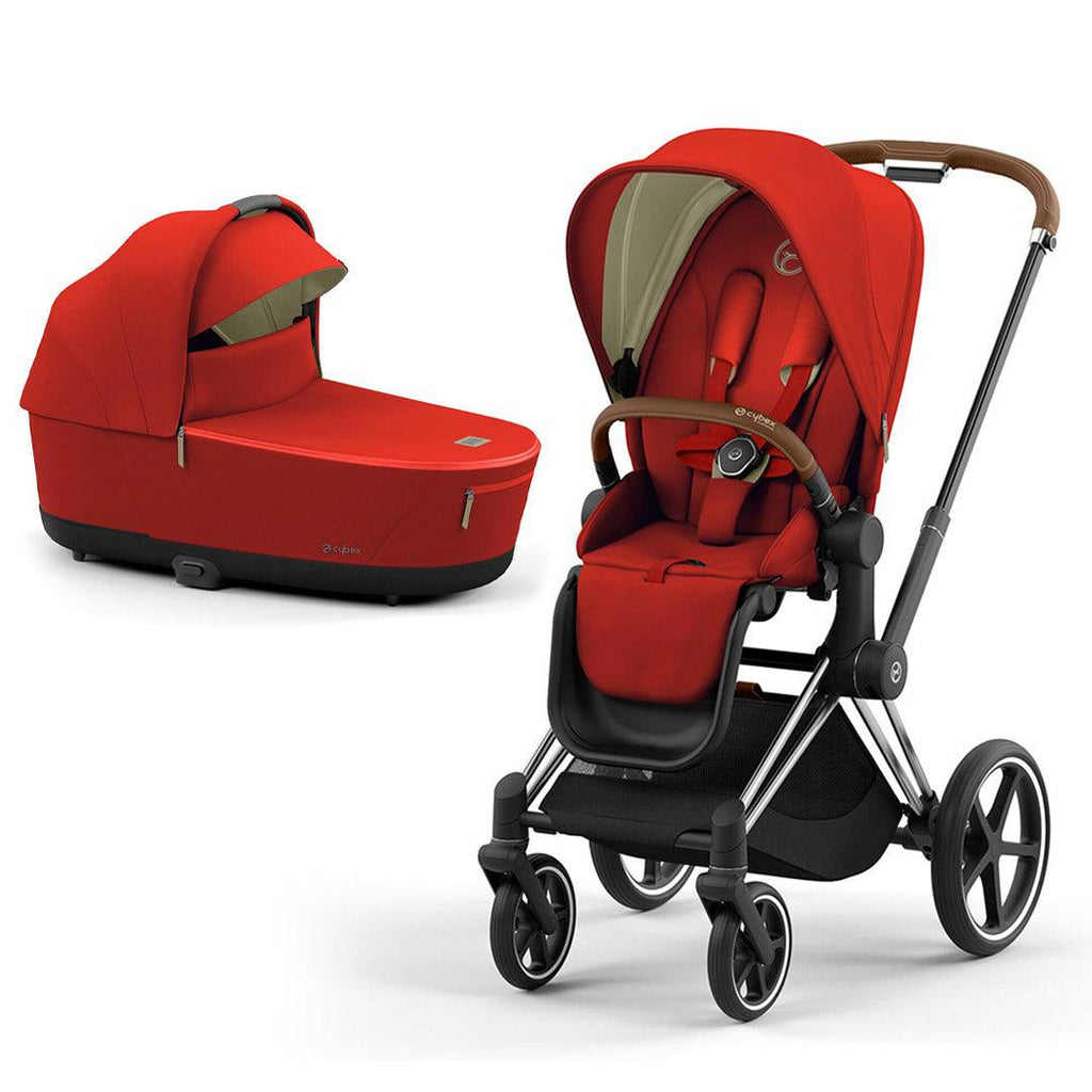 CYBEX PRIAM Pushchair - Autumn Gold - Chrome Brown - Lux Cot - The Baby Service