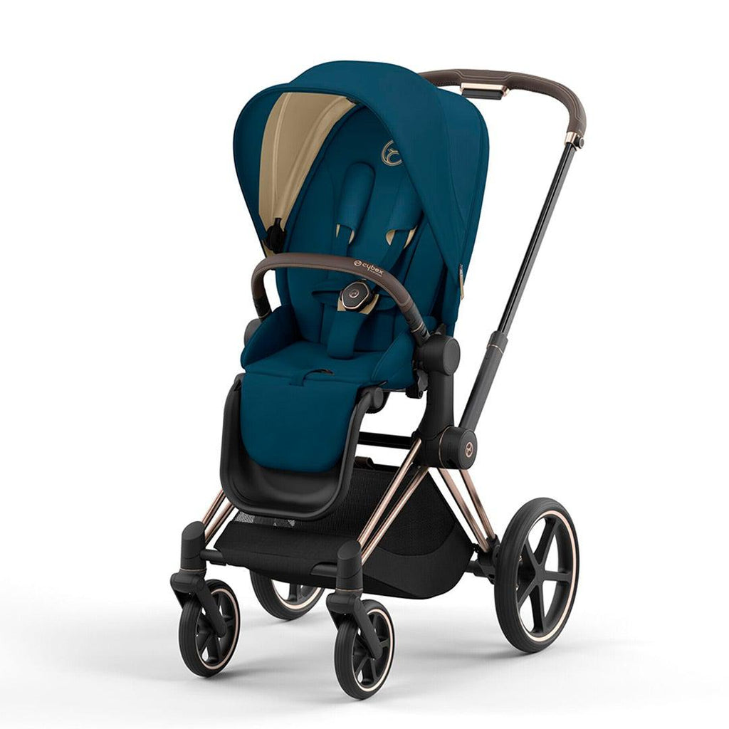 CYBEX PRIAM Pushchair - Mountain Blue - Rose Gold - The Baby Service