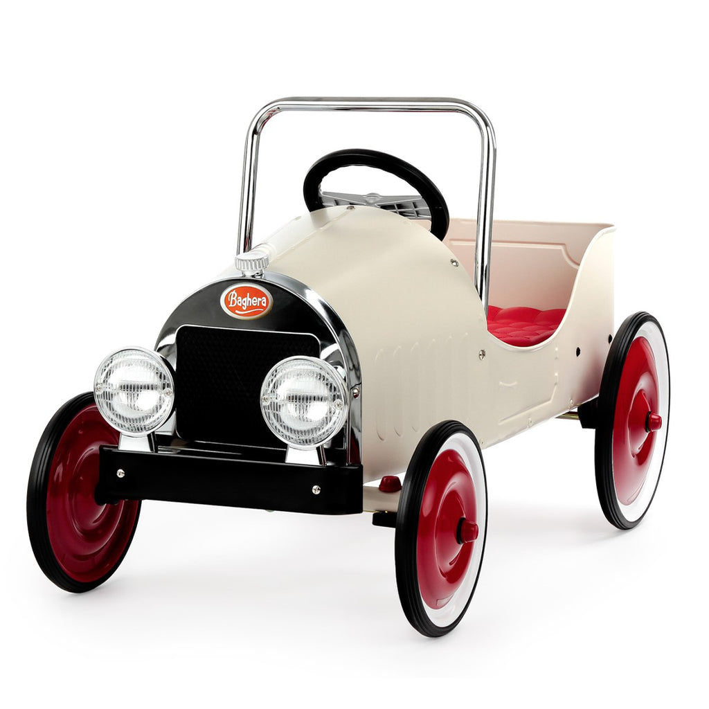 Baghera - Classic White Pedal Car - The Baby Service