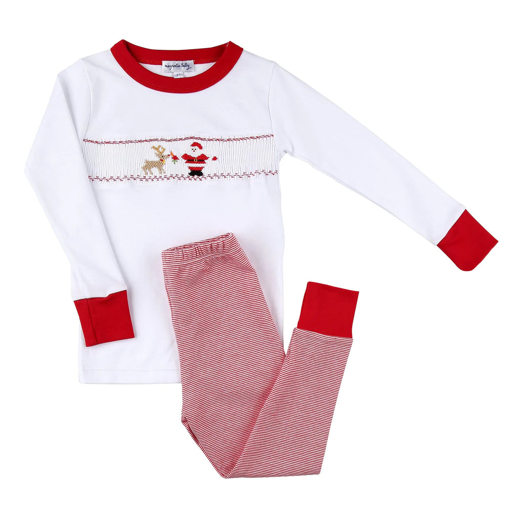 Magnolia Baby - Rudolph And Santa Smocked Pyjamas - The Baby Service