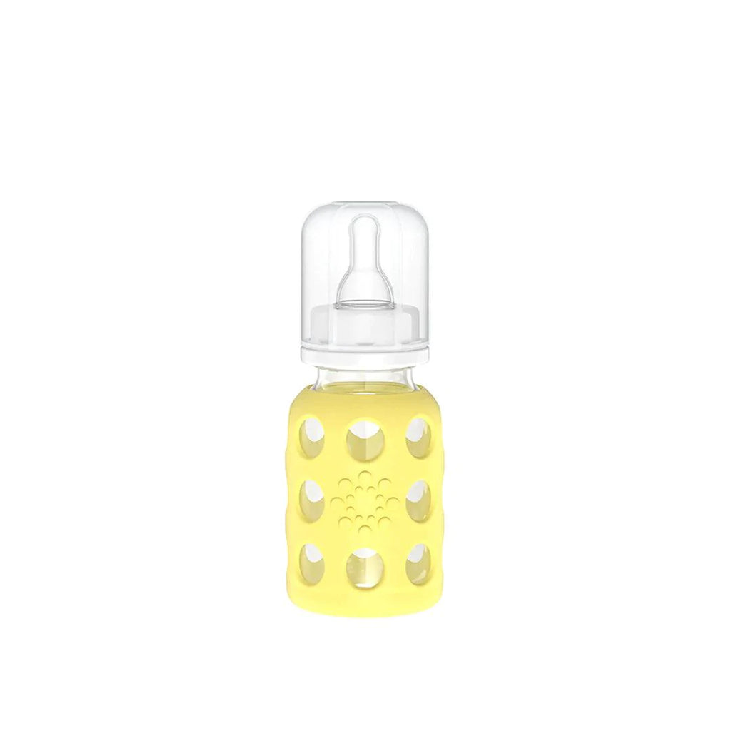 Lifefactory Glass Baby Bottle - Banana (120ml) - The Baby Service