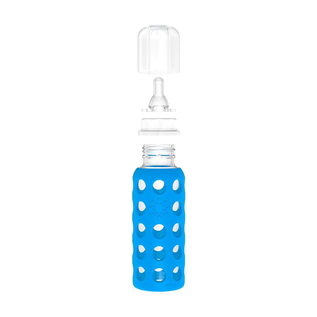 Lifefactory Glass Baby Bottle - Cobalt Blue (265ml) - Gifts - The Baby Service