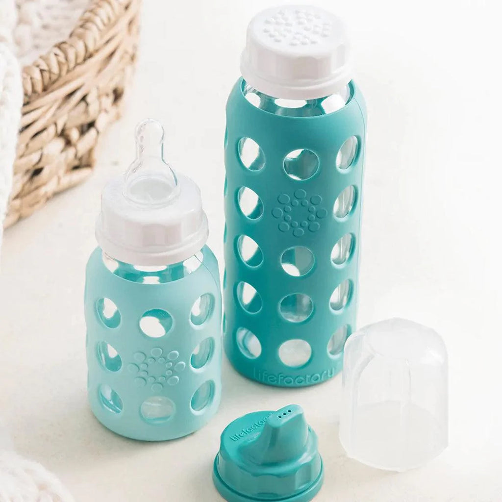 Lifefactory Glass Baby Bottle - Kale (265ml) - Lifestyle - The Baby Service