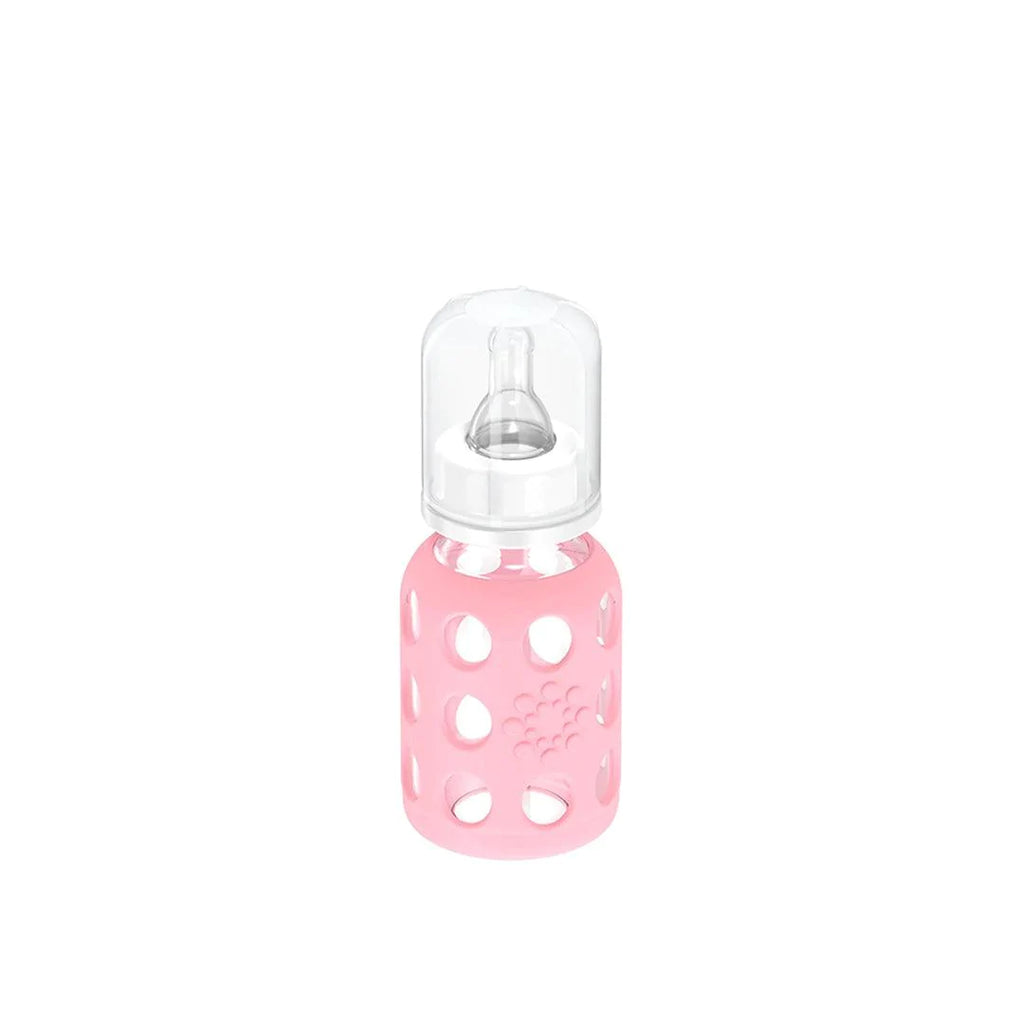 Lifefactory Glass Baby Bottle - Pink (120ml) - The Baby Service