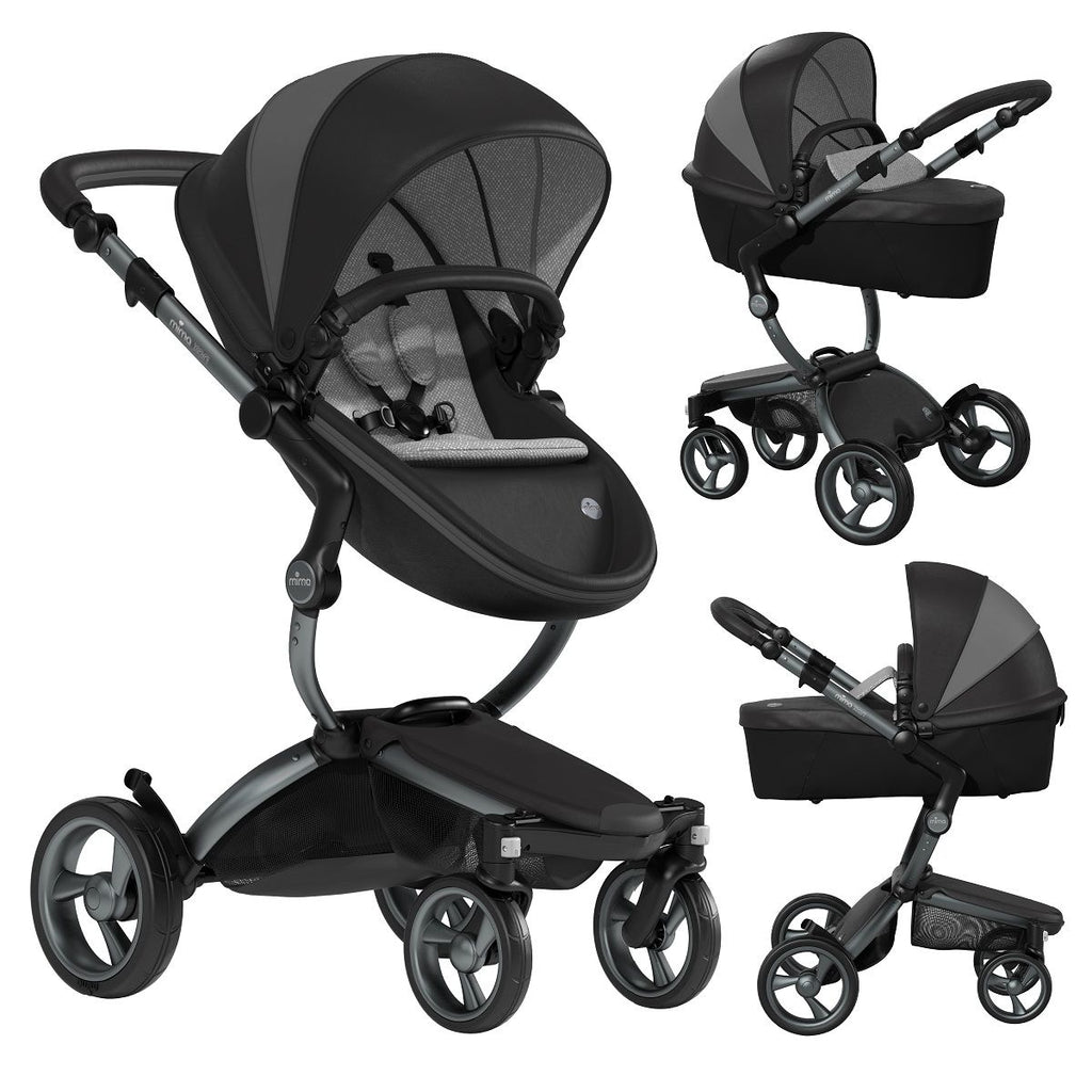 Mima Xari Complete Pushchair Stroller - London Black Edition - The Baby Service