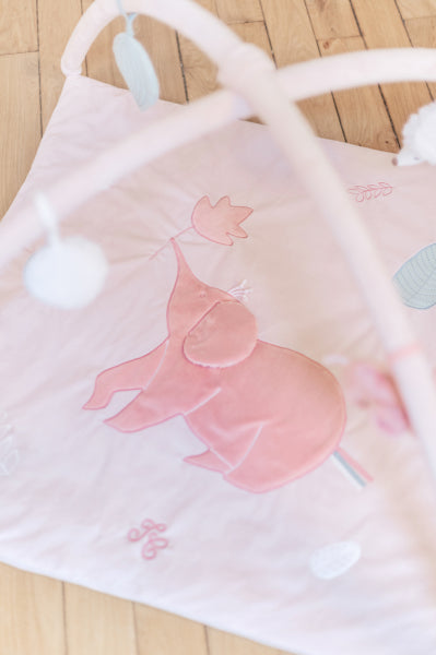 Tartine et Chocolat - Pink Elephant Activity Playmat - Luxury Activity Gym - The Baby Service