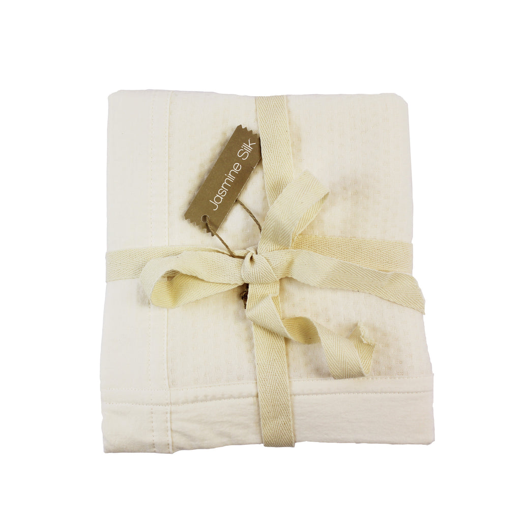 Cellular Bamboo Baby Blanket - Ivory - Baby Shower Gifts - The Baby Service
