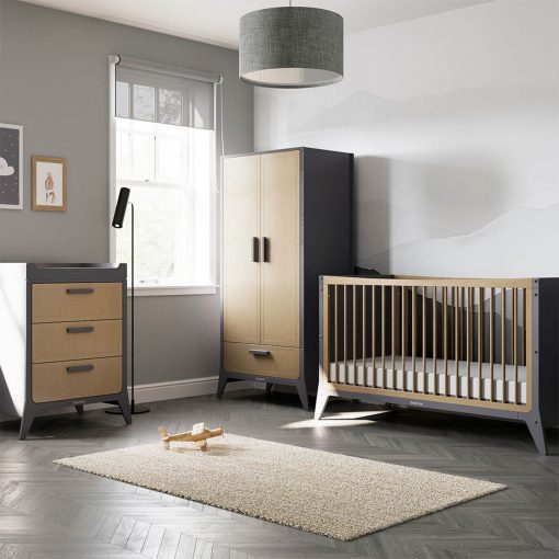 SnuzFino Cot Bed - Slate - Nursery Crib - The Baby Service - Surrey