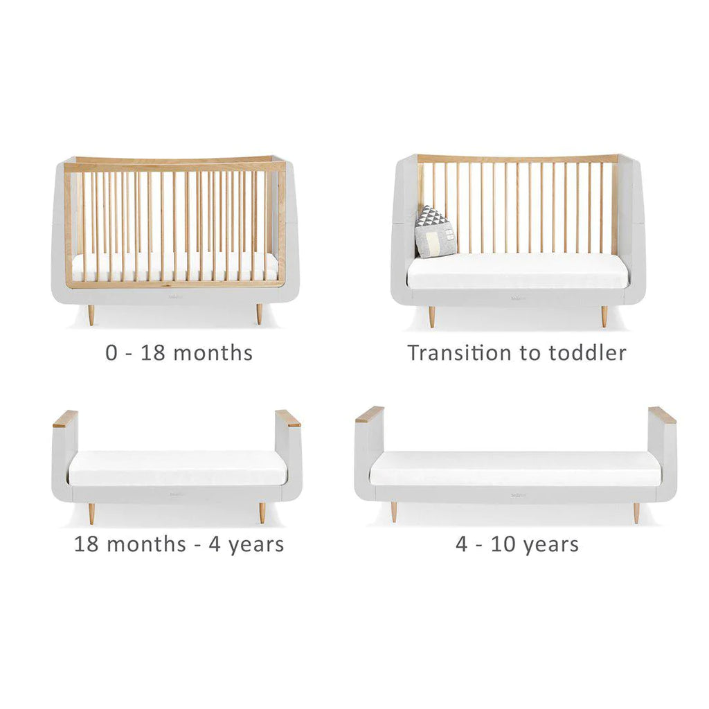 SnuzKot Skandi Cot Bed - Skandi Natural - Stages - The Baby Service