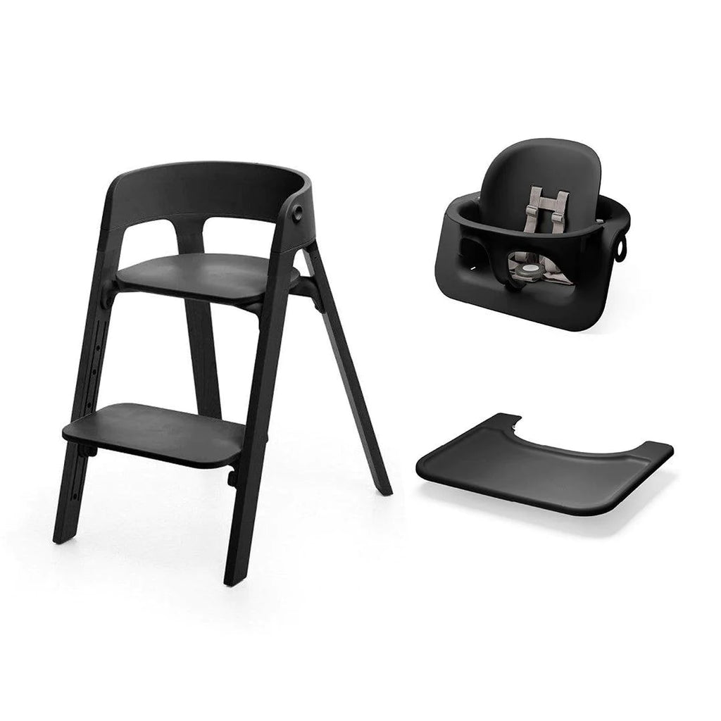 Stokke Steps Chair Bundle Set - Black - Highchairs - The Baby Service