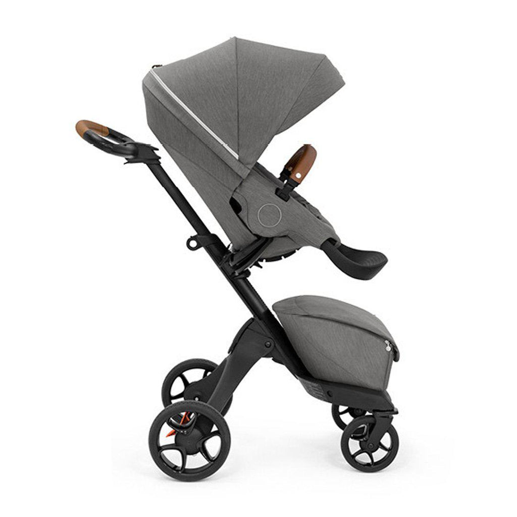 Stokke Xplory X Pushchair Stroller Buggy - Modern Grey - The Baby Service - Side View