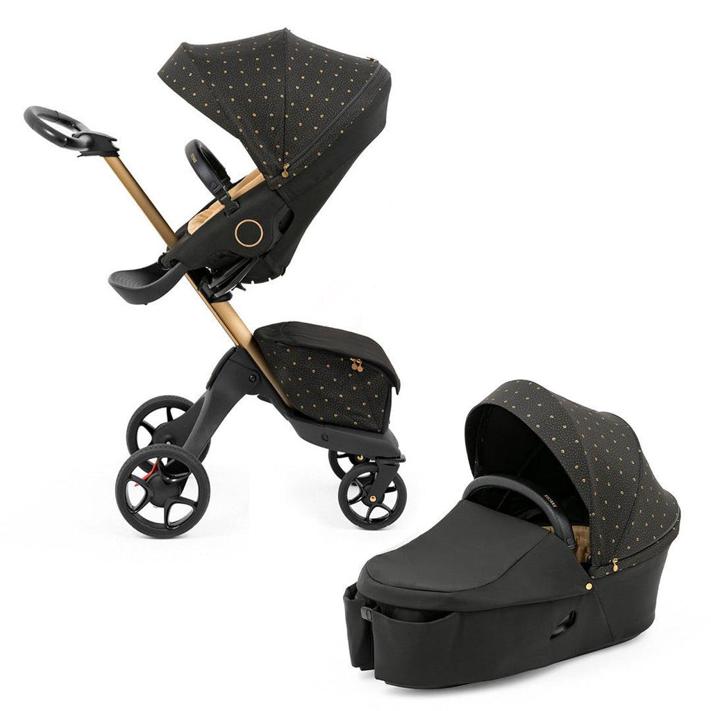 Stokke Xplory X Pushchair - Signature Black Edition Stroller - The Baby Service - With Carrycot