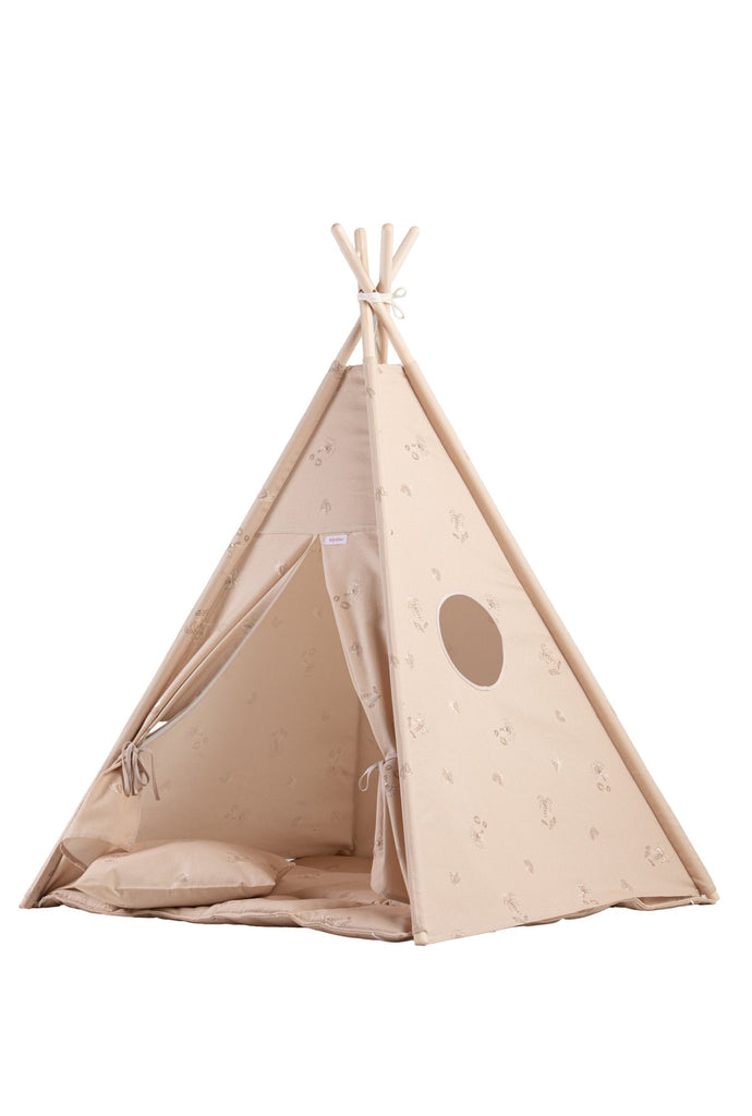 WigiWama Teepee Set - Powder Beige - Play Tents - The Baby Service